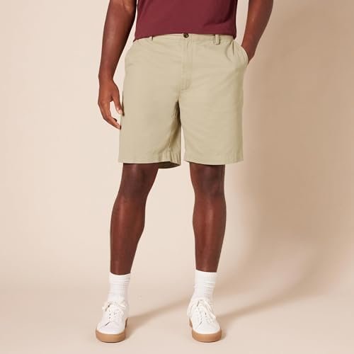 Amazon Essentials Men's Classic-Fit 9" Khaki Shorts