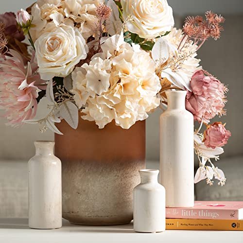 Charming Sullivans White Ceramic Farmhouse Vase Set