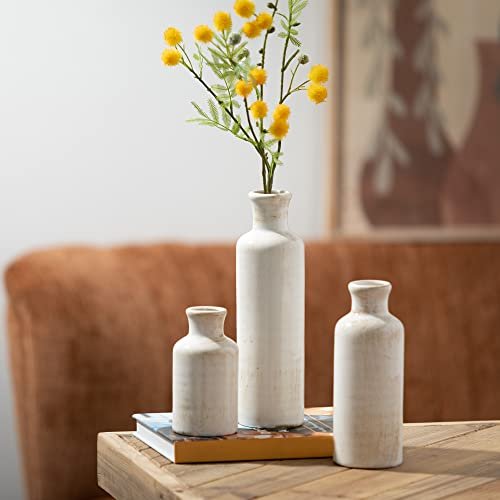 Charming Sullivans White Ceramic Farmhouse Vase Set