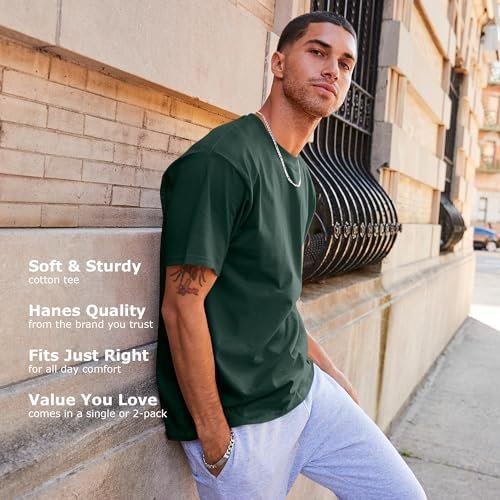 Durable Hanes Beefy-T Crewneck Tee for Big & Tall
