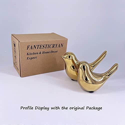 Elegant Gold Bird Statues for Chic Home Decor