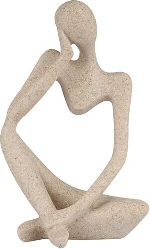 Elegant Sandstone Thinker Abstract Sculpture for Home Decor
