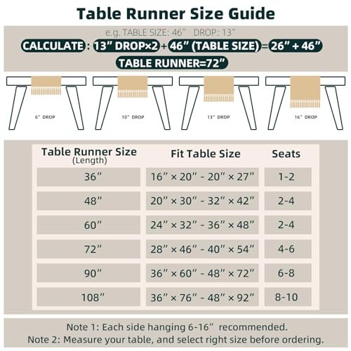 FEXIA 72" Boho Macrame Table Runner with Tassels