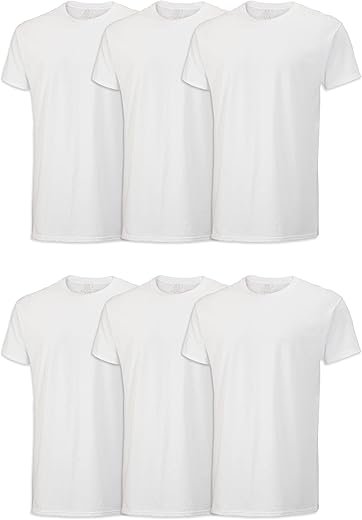 Fruit of the Loom Men's Stay Tucked Crew T-Shirt 6-Pack