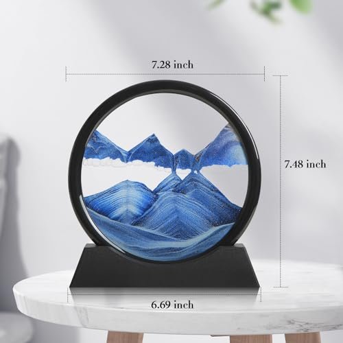 Mesmerizing 3D Blue Sand Art for Relaxation