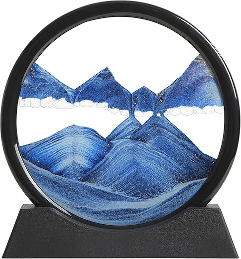 Mesmerizing 3D Blue Sand Art for Relaxation