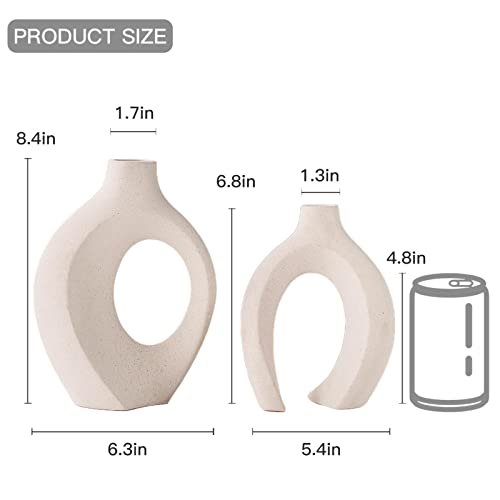 Snuggle Hollow Boho Ceramic Vase Set - Nordic Aesthetic