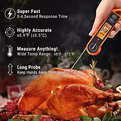 ThermoPro TP19H: Instant Read Meat Thermometer with Backlit Display