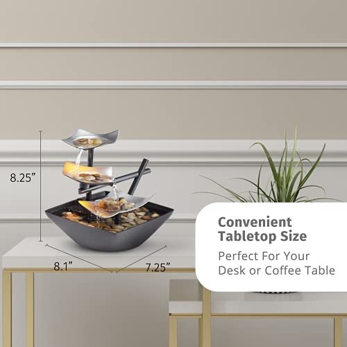 Zen 3-Tier Tabletop Fountain for Indoor Relaxation